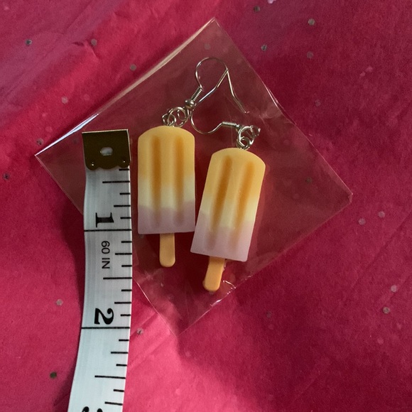 NEW! Purple Yellow Popsicle Novelty Drop Earrings - Picture 3 of 3